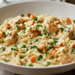 Creamy Chicken Pot Pie Orzo Recipe