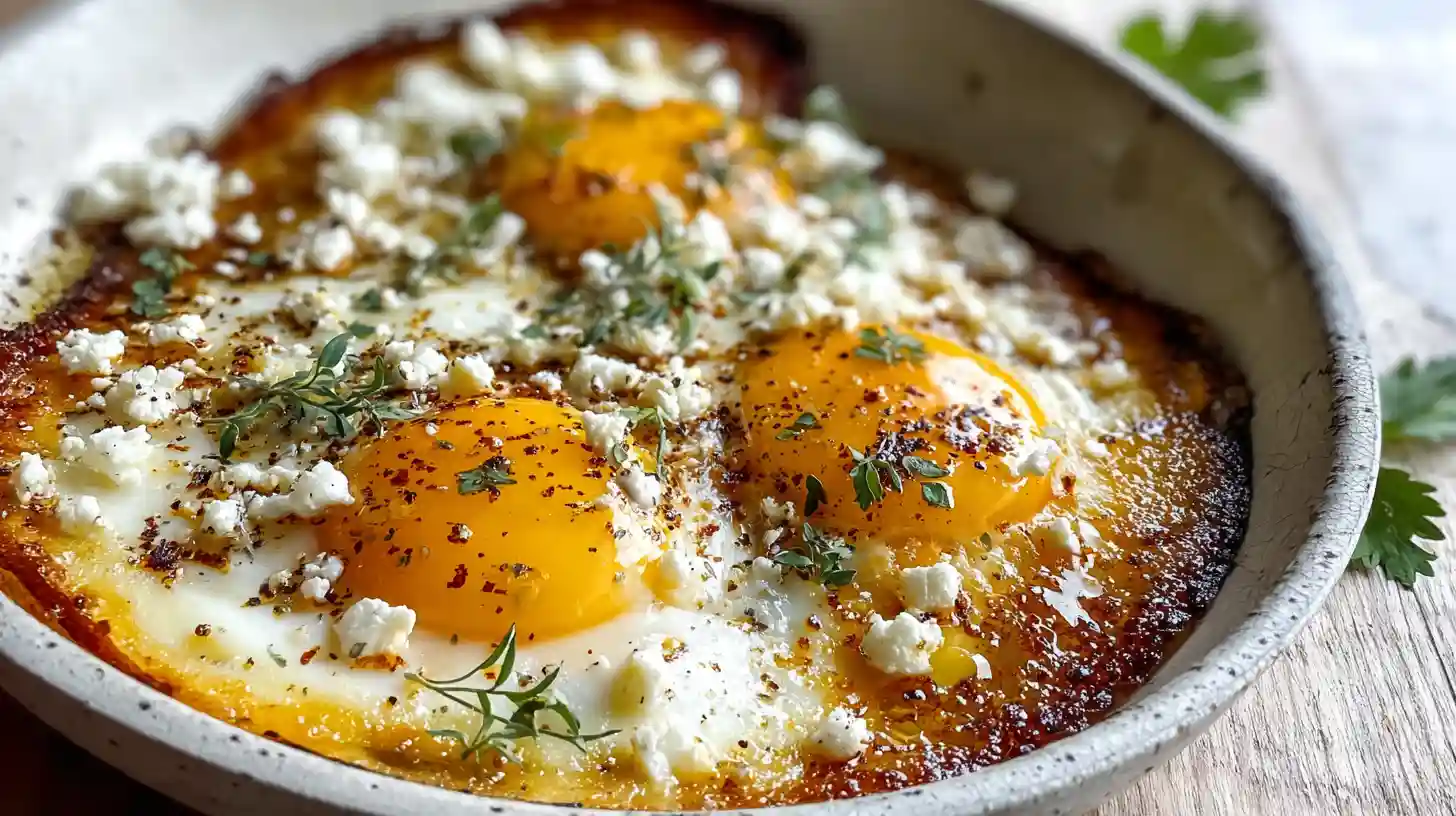 Crispy Feta Fried Eggs