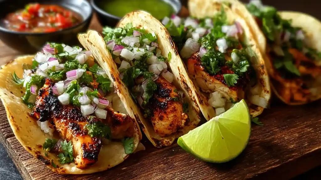 Authentic Chicken Street Tacos