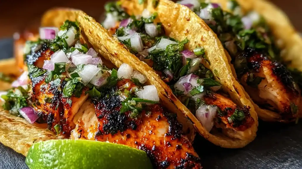 Authentic Chicken Street Tacos
