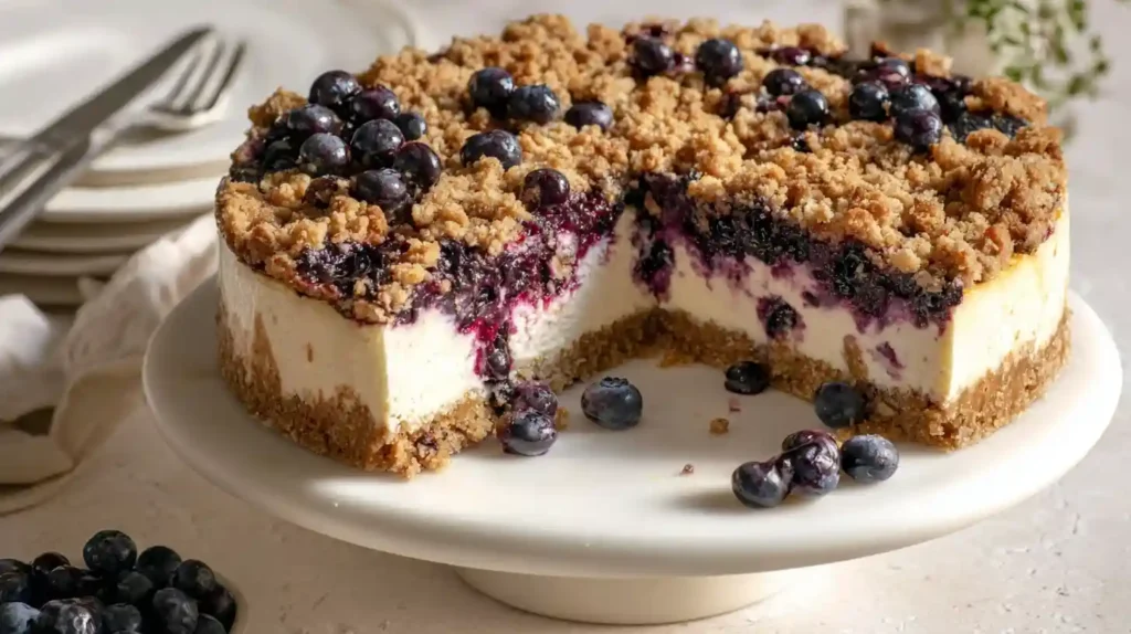 Blueberry Crumble Cheesecake