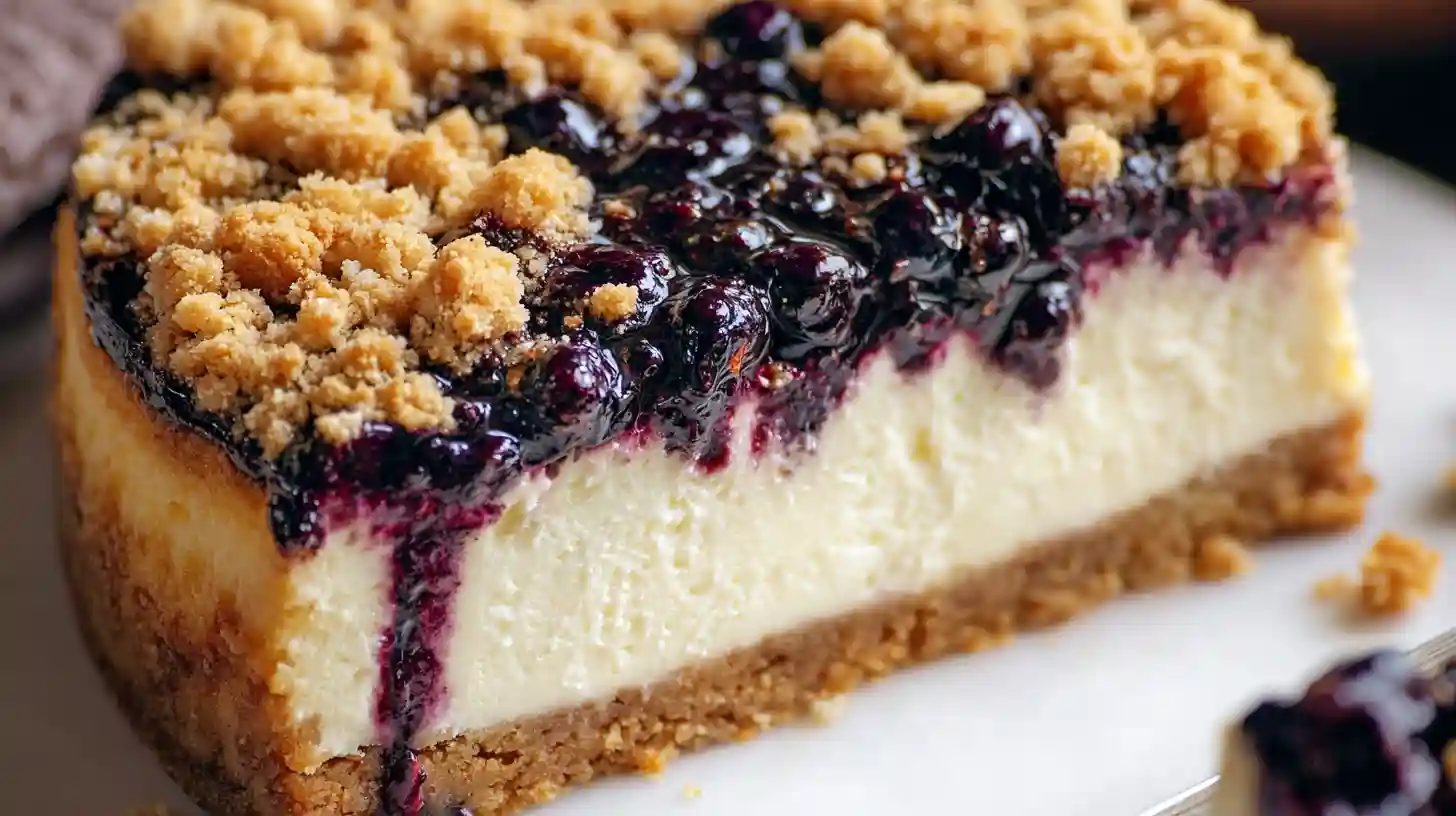 Blueberry Crumble Cheesecake