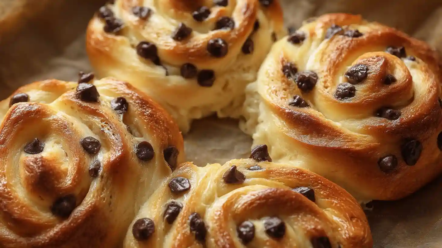 Brioches Roulées Crème Vanille & Pépites de Chocolat