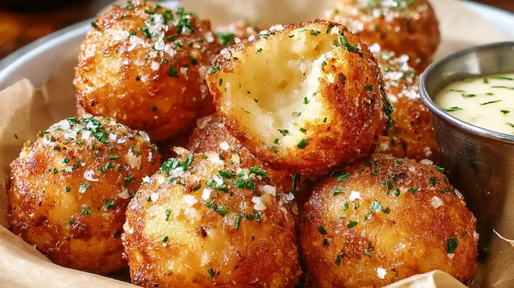 Cheesy Parmesan Garlic Potato Balls