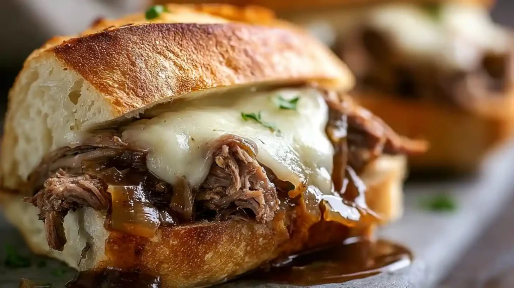 Crockpot French Dip Sandwiches