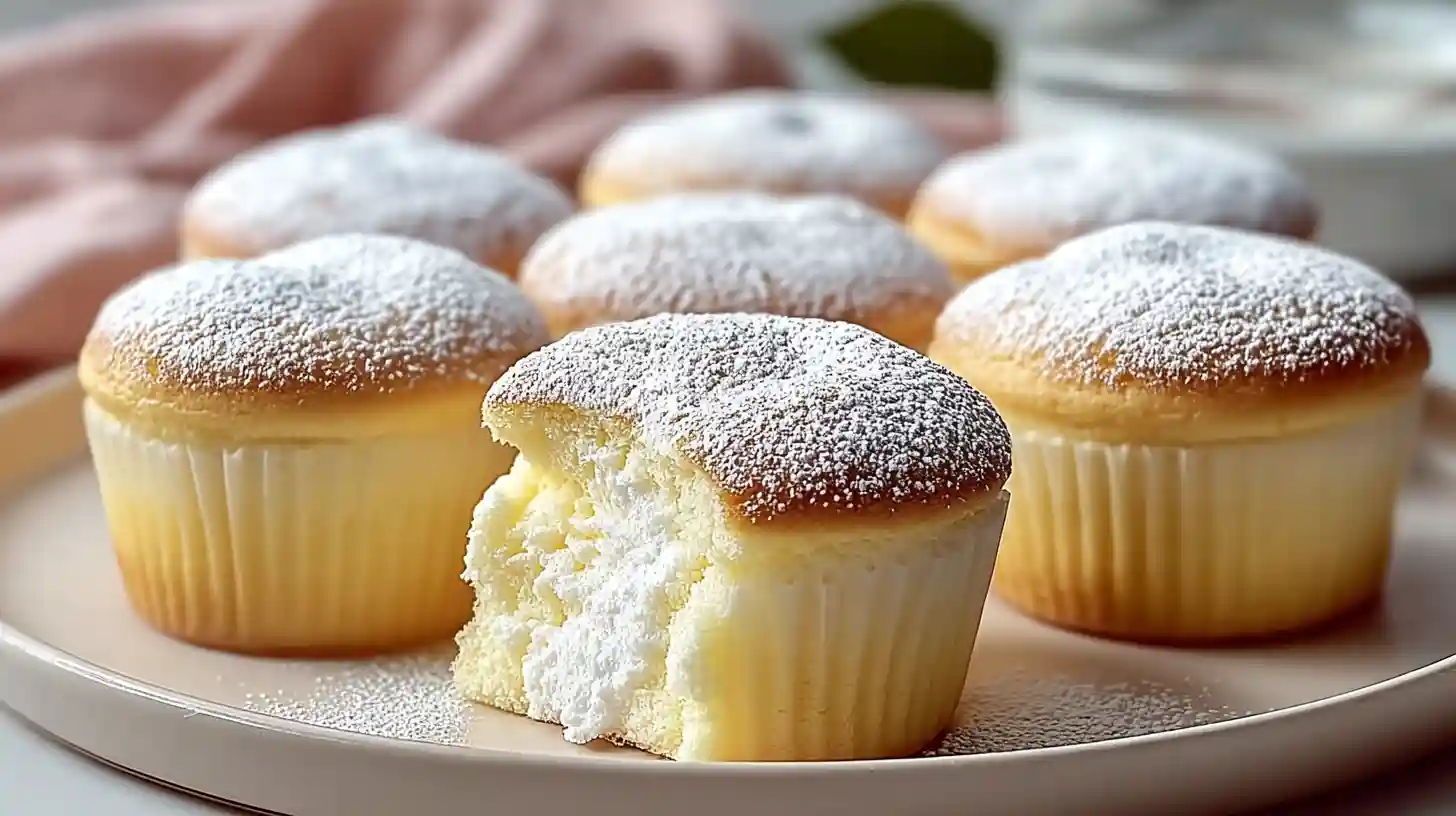 Fluffy Japanese Cotton Cheesecake Cupcakes