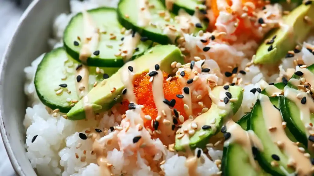 Healthy California Roll Sushi Bowls for Meal Prep