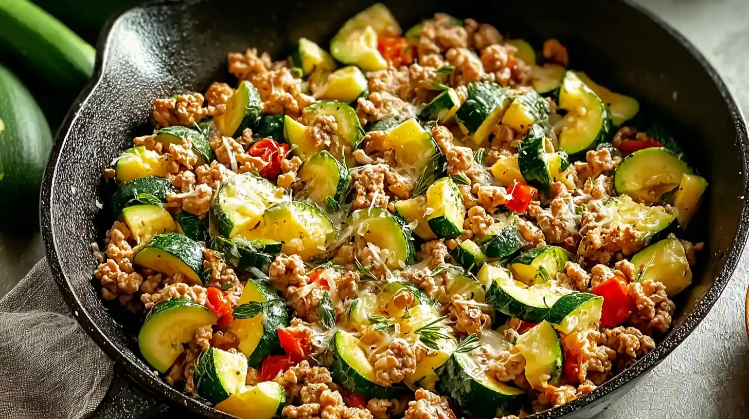 Ground Turkey and Zucchini Skillet