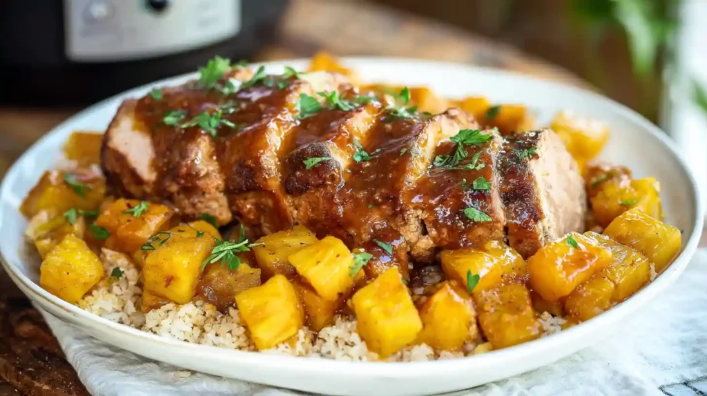 Slow Cooker Pineapple Pork Loin