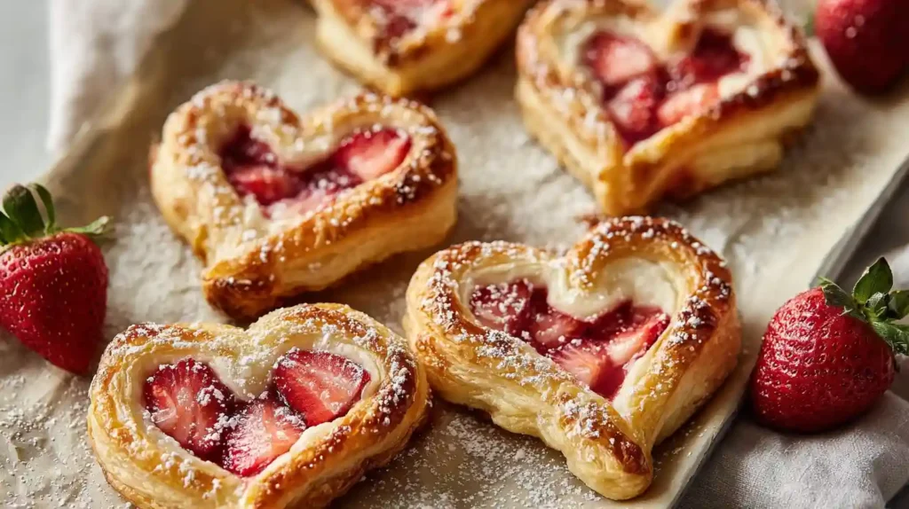 Strawberry Cream Cheese Heart Danishes