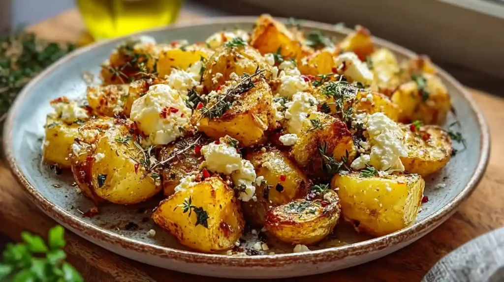 Greek Feta Roast Potatoes