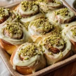 Small Batch Pistachio Cream Cinnamon Rolls